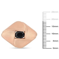 Miabella 1- Carat T.W. Crni dijamantni ružičasti manžete od srebra od srebra