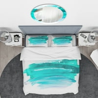 DesignArt 'tirkizna boja udara na bijeloj pozadini' Sažetak pokrivača