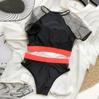 Ženski kupaći kostimi s dva mrežasta umetka modni dvodijelni kupaći kostimi Bikini odjeća za plažu kupaći kostimi
