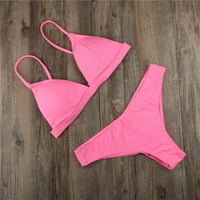 OCIVIESR kupaći kostimi Žene solidne bikini push set kupaći kostim podstavljene dvije kupaće kostime tankinis