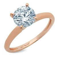 14-karatni plavi dijamantni dijamantni dijamant u ružičastom zlatu od ružičastog zlata od 4