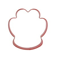 Rezač kolačića način proslave šape, nehrđajući čelik, Crveni, dvostrani, za pečenje