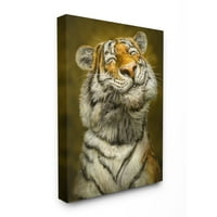 Sretan Tigar smiješna velika mačka slika životinja platno zidna umjetnost Patricka Lamontagnea