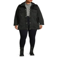 Big Chill Women's Plus size Fleece Anorak jakna s kapuljačom obloženom fauom