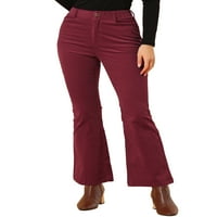 Jedinstvene ponude ženske hlače za bljesak corduroy elastične hlače s visokim strukom