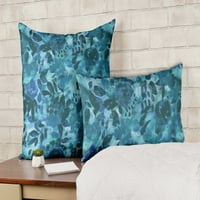 Navlaka za jastuke u donjem dijelu - ukrasne jastučnice, jastučnica s printom od teleće kože u plavoj boji, ukrasne