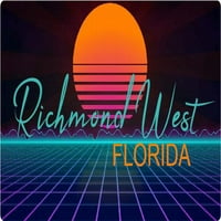 Richmond Zapadna Florida vinilna naljepnica naljepnica Retro neonski dizajn