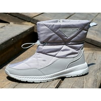 Ženske tople cipele, čizme za snijeg s plišanom podstavom, čizme za snijeg do sredine teleta, ženske Ležerne čizme