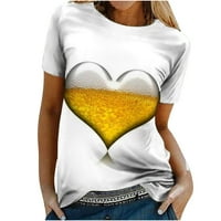 Rasprodaja ženskih majica s dugim rukavima za žene modna ležerna labava bluza s printom Oktoberfest majica s okruglim