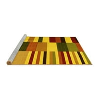 Moderni četverokutni apstraktni tepisi u žutoj boji za prostore koji se mogu prati u perilici, veličine 4 inča