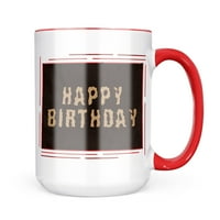 Neonblond Sretan rođendan, poklon od spaljenog papira za ljubitelje kave i čaja