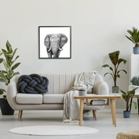 Realistični portret slona u Aucklandu, minimalistička crno-bijela ilustracija divljih životinja, 24, dizajn Victoria