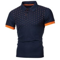 Muške polo majice kratkih rukava casual polka dot osnovne majice brzo suhim gumb gore majice za golf majice plave