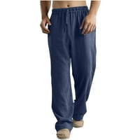 ; / Muške ljetne teretne hlače otvorenih leđa široke muške obične Ležerne hlače s elastičnim pojasom i džepom,