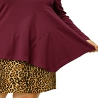 Jedinstveni prijedlozi Plus Size Ženska bluza s dugim rukavima i dekolteom u obliku slova U, široka asimetrična