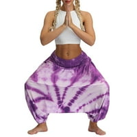 Ženske opuštene joga hlače u donjem rublju, jesenske modne hlače s gradijentnim uzorkom za djevojčice, elastične