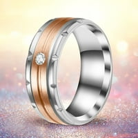 prstenovi za Tinejdžerke, kristalni prsten od nehrđajućeg čelika za muškarce i žene, modni upareni prsten