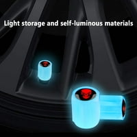 Svjetleće kapice ventila za zračne gume u obliku lubanje, fluorescentne kapice ventila za gume, univerzalni poklopci