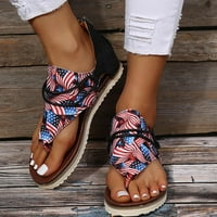 Ženske ljetne cipele od suncokreta sa šiljastim vrhom s patentnim zatvaračem udobne Ležerne ravne sandale za plažu