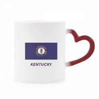 Otrebna zastava stanje Kentucky topline osjetljive šalice crvene boje za presvlačenje kamena čaša