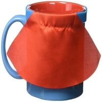 Crvena unutarnja šalica od lijevane keramike s poklopcem od 20 unci s likom Supermana