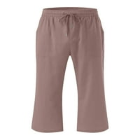 Ženske Capri hlače, jednobojne hlače, hlače visokog struka, Ležerne hlače u donjem dijelu