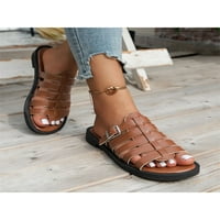 2 / ženske japanke; gladijatorske sandale s otvorenim prstima; ljetne ravne sandale; udobne Ležerne cipele bez
