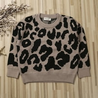 Leopard majica za djevojčice i dječake, 2 do 3 godine, 4 do 5 godina, 6 godina, proljetni / zimski pulover, džemper
