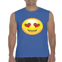Muška majica s uzorkom bez rukava, do muške veličine od 3 inča-nasmiješeno lice s emojijima