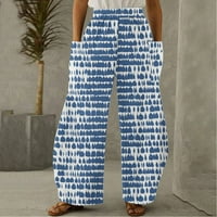HOT Uštedjele hlače hlače za noge Snoarin za žene povremeni tiskarski džepovi elastična udobna hlača sa širokim