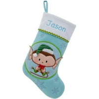 Personalizirana božićna čarapa Baby Monkey Jingle dostupna u više boja