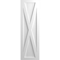 Ekena Millwork 12 W 26 H True Fit PVC Single X-Board Farmhouse Fiksna nosača, bijela