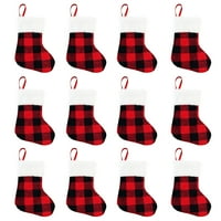 Čarape božićno viseće božićno drvce blagdanski kamin rustikalne čarape Personalizirana vrećica slatkiša ukras