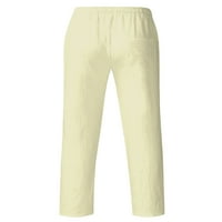 Muške hlače u boji, jednobojne hlače, elastične hlače u struku, ugrađena odjeća za slobodno vrijeme, kravate u
