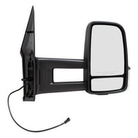 Izmjenjivo ručno ogledalo na strani suvozača u produženom stilu teksturirano crno s nezagrijanim signalom kompatibilno