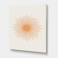 Minimalno svijetle sjajne narančaste sunčeve zrake III Slikanje platna Art Print