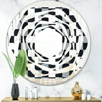 Designart 24 24 crno moderno zidno ogledalo