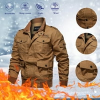 Muški muli džepovi Plus Plus veličina jednobojna jakna s reverom s patentnim zatvaračem dnevni kaput prozračni