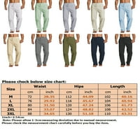 Muške jednobojne hlače s džepovima, pripijene hlače s ravnim nogavicama, hlače za trčanje s elastičnim pojasom