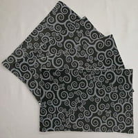 Crno-sive salvete od damasta u obliku svitaka iz ' Mao ' M