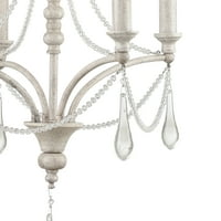 16 - inčni široki luster s 4 svjetiljke-Vintage bijela