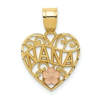 10K dvobojna Zlatna ogrlica s privjeskom u obliku srca u obliku srca u širini 20k pokloni za nakit za žene