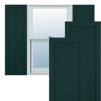 Ekena Millwork 15 W 67 H TRUE FIT PVC jednostruka ploča Chevron Moderni stil Fiksni nosač, toplinski zeleni
