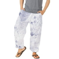 Muške hlače Ležerne svestrane široke hlače Plus Size s printom modne hlače za plažu s džepovima teretne hlače