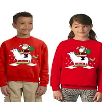 Nespretni stilovi, ružni Božićni džemper za dječake i djevojčice, dječja majica za mlade s Djedom Mrazom i božićnim