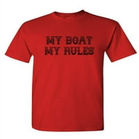 Čamac Moja pravila - majice majice unise pamuka, zelena, mala