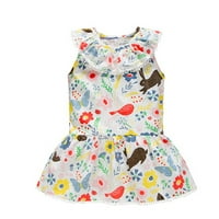 Toddler Baby Kids haljina haljina s kratkim rukavima Cvjetna ljetna haljina za plažu casual odjeća suknja bez