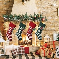 Ikohbadg božićne čarape ukrase torbe božićni dekor xmas mantel ukrasi božićne čarape xmas viseće čarape xmas dekoracija