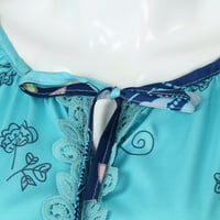 Ženski vrhovi ženski kratki rukavi v vrat čipkasti čipkasti vrhovi labave majice bluze