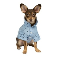 Odjeća za kućne ljubimce, pse i mačke, majica za kućne ljubimce Chambray Gap, plava, s
